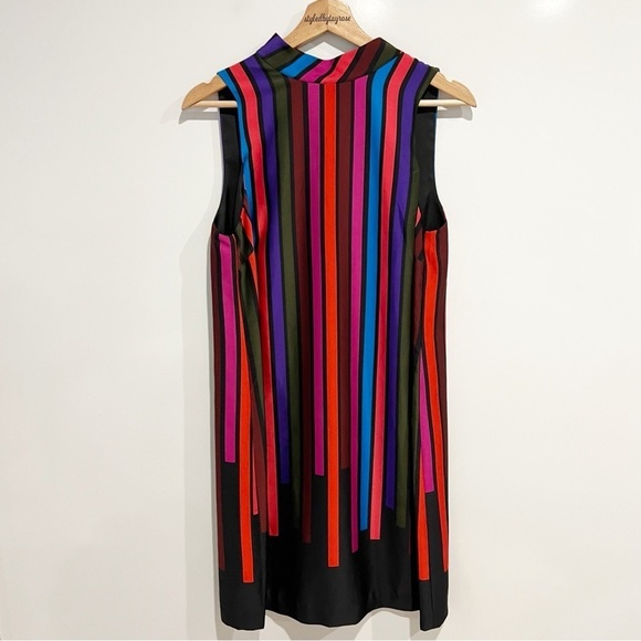NWT Trina Turk Logan Striped Shift Dress Retro - Picture 2 of 7